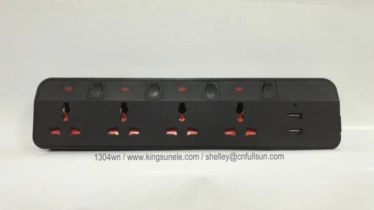 Fjórir framlengingarleiðir með 2 USB